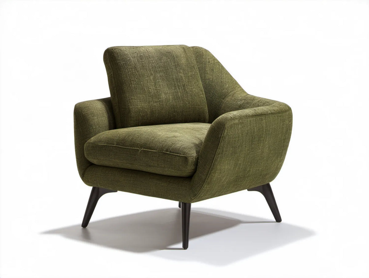 Zielony fotel tapicerowany z poliestru, 80 x 84 x 84 cm