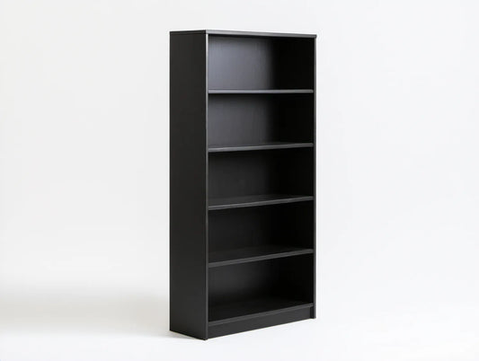 Czarny regał na książki z płyty laminowanej 60 x 30 x 180 cm